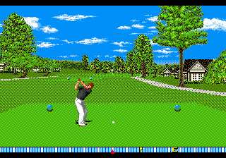 New 3D Golf Simulation: Pebble Beach no Hatou screenshot 3 for Sega Mega Drive